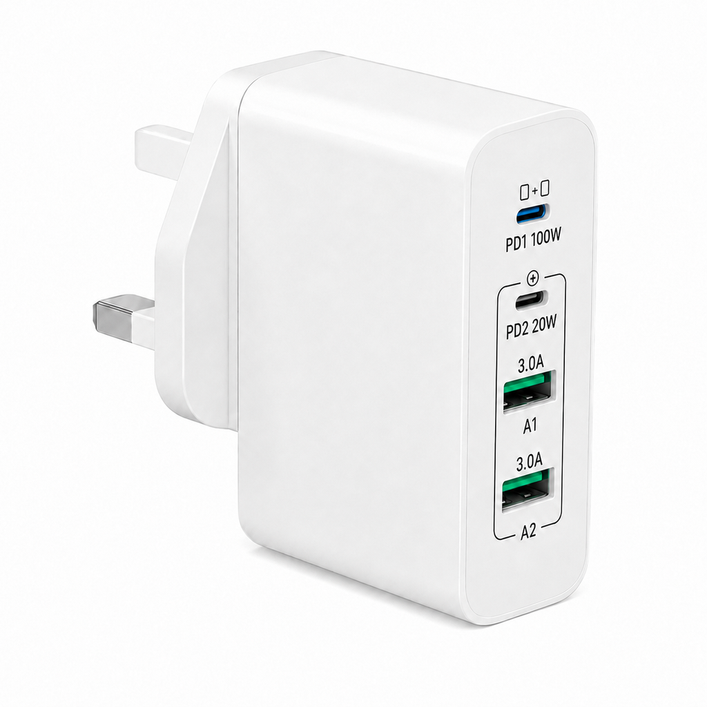 100W USB-C PD Fast Charger 4-Port Wall Charger