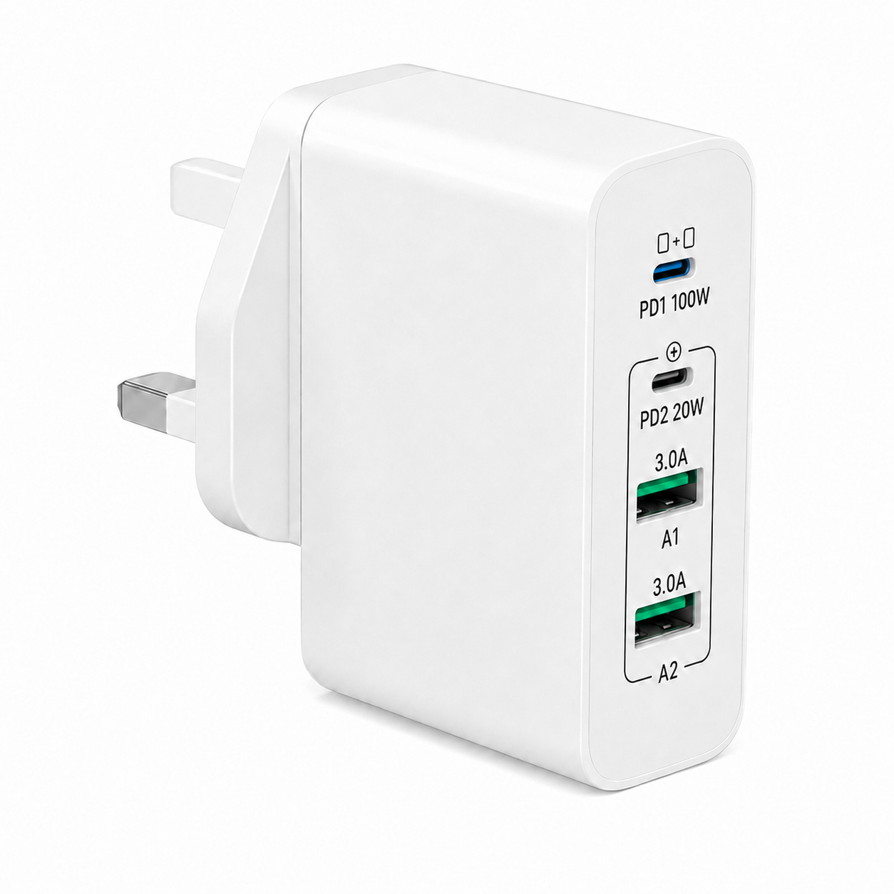 100W USB-C PD Fast Charger 4-Port Wall Charger