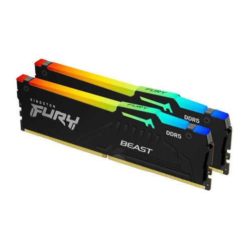 Kingston Fury Beast DDR5 32GB (2×16GB) 6000MHz CL30 – Black RGB – Desktop RAM DIMM
