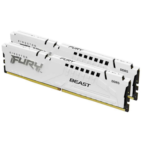 Kingston Fury Beast DDR5 32GB (2×16GB) 6000MHz CL30 – White/Black – Desktop RAM DIMM