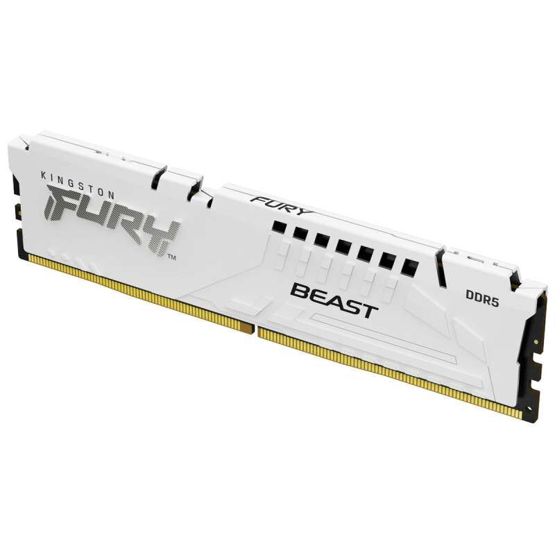 Kingston Fury Beast DDR5 32GB (2×16GB) 6000MHz CL30 – White/Black – Desktop RAM DIMM