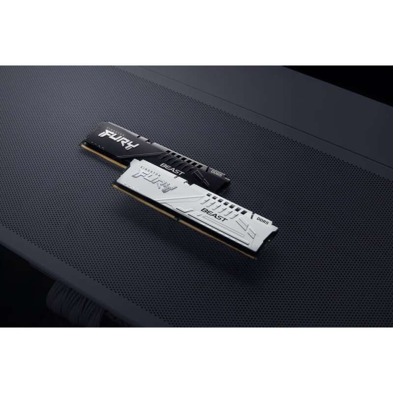 Kingston Fury Beast DDR5 32GB (2×16GB) 6000MHz CL30 – White/Black – Desktop RAM DIMM