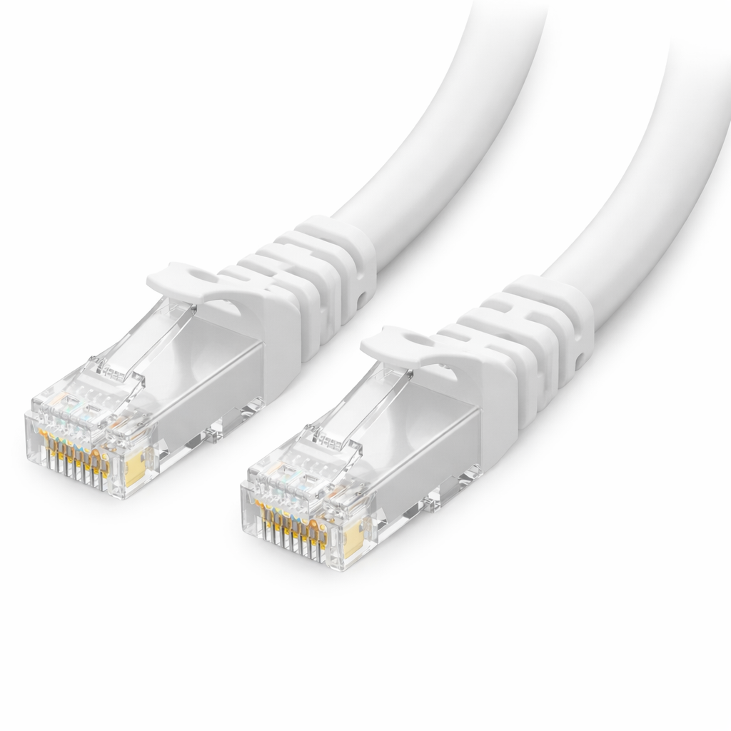 PRO SIGNAL Cat6 LSOH Ethernet Cable 1m White RJ45 Snaggles LAN Lead