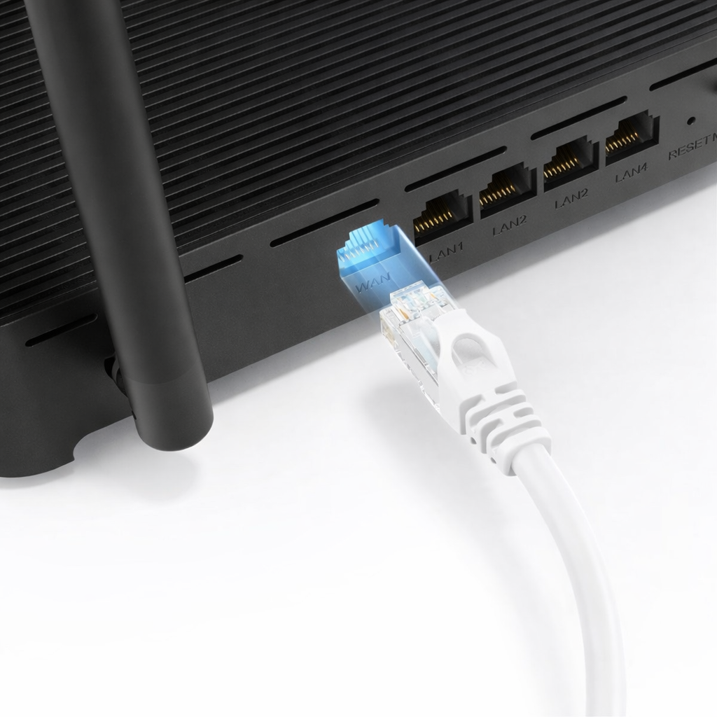 PRO SIGNAL Cat6 LSOH Ethernet Cable 1m White RJ45 Snaggles LAN Lead